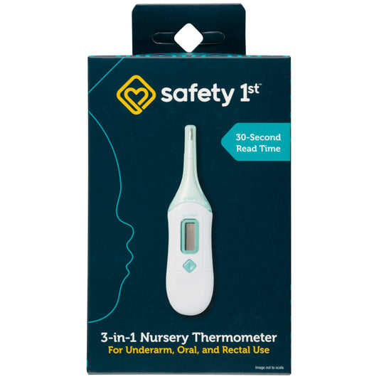 Safety 1ˢᵗ 3-in-1 Nursery Thermometer, Sea Stone Aqua