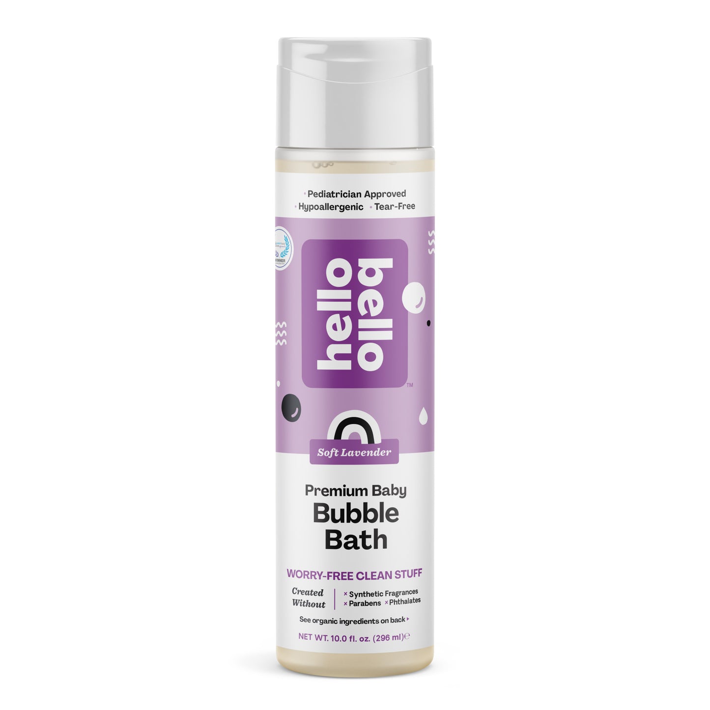 Hello Bello Lavender Bubble Bath, Tear-Free Baby Bubble Bath for All Skin Types, 10 fl oz