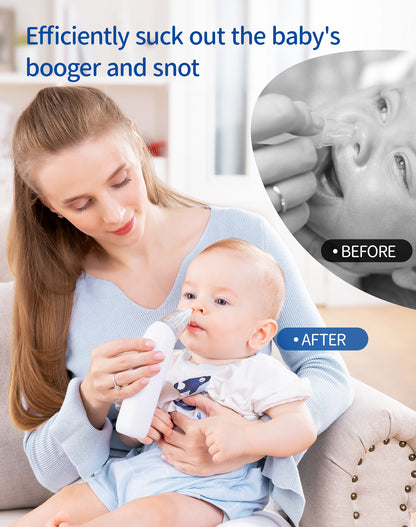 Baby Nasal Aspirator,Larex Nose Sucker for baby Electric Nose Cleaner-3 Levels Power Suction,Music and Light Function