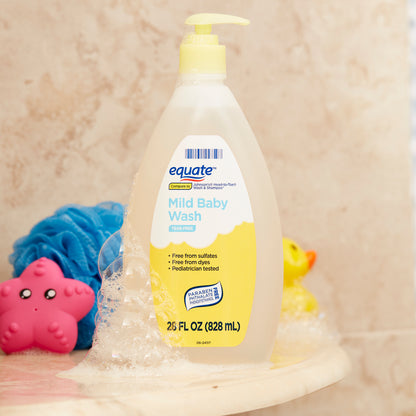 Equate Tear-Free Mild Baby Wash, 28 fl oz