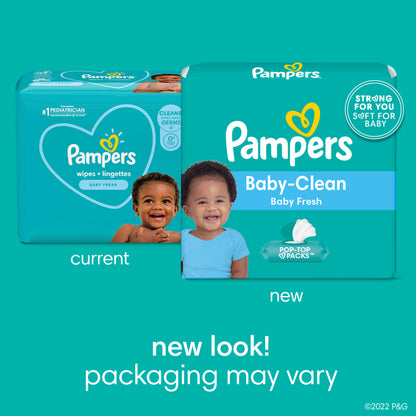 Pampers Flip Top Wipes Baby Fresh 12x 864 Wipes (Select for More Options)